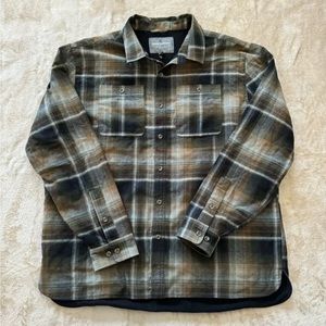 Rugged Elements Mens Shirt Jacket Fleece Lined‎ Pockets Plaid Size XLarge